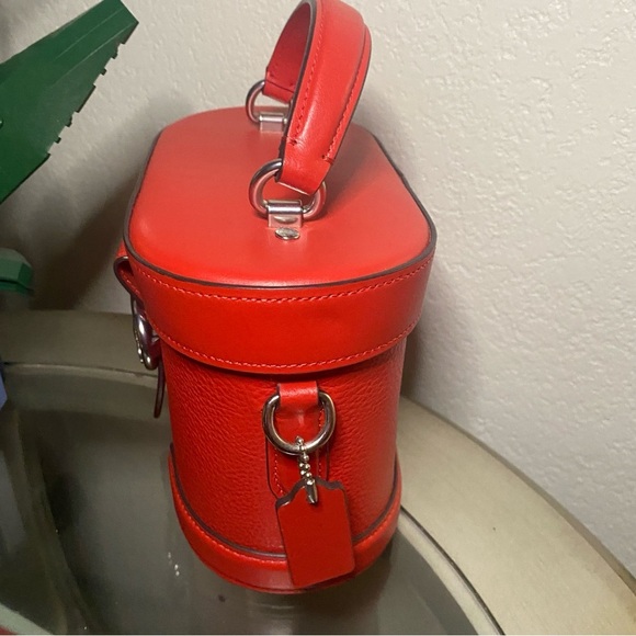 LIKE NEW COACH RED GEORGIE GEM CROSSBODY WITH SILVER HARDWARE - Picture 8 of 16